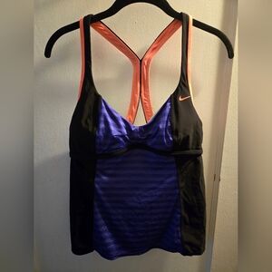 Nike Women's Strappy Swom Top - Black, Purple, and Orange